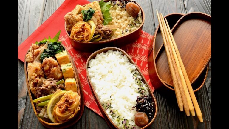 【お弁当作り】牛肉とアスパラの中華炒めと唐揚げ弁当の作り方〜How to make Japanese bento lunch box〜