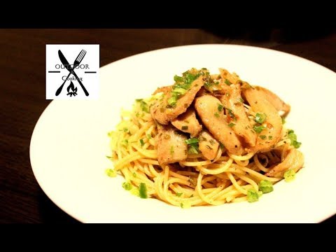 [パスタ]ゴマ油香る豚トロのペペロンチーノ