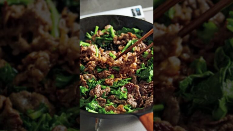 おもてなしにも！ボリュームたっぷり 菜の花と牛肉の混ぜご飯 #shorts