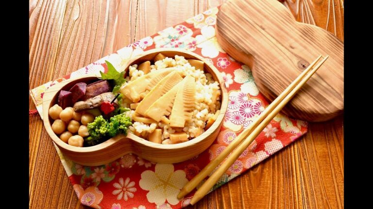 【お弁当作り】筍ごはん弁当の作り方〜How to make Japanese vegan bento lunch box〜