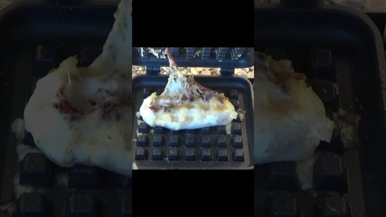 前に春巻きの皮で作ったけど、ライスペーパーだとどう？ワッフルメーカーでささみ春巻き作ってみた。こっちのほうが好みかも。#shorts