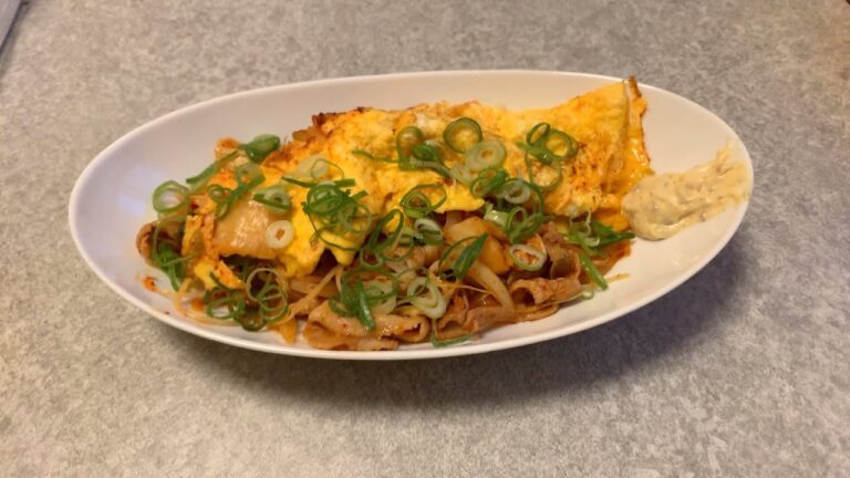 20【完成】〜豚キムチオムレツ風〜　ボリューム満点