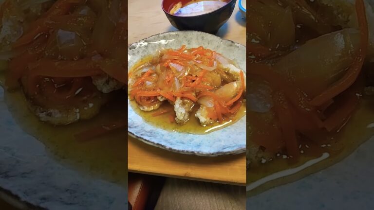 賄い、魚🐟野菜あんかけ【とよしまちゃん】 #shorts