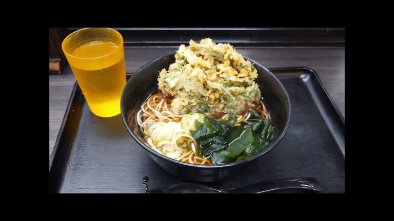 「駅そば」⑥【春菊天そば 620円】 東武鉄道 曳舟駅地下通路 「曳舟そば」