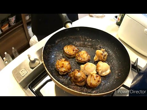 飯テロ・ホタテのバター醤油炒め