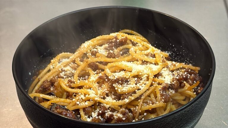茄子と合い挽き肉で作る🍆ボロネーゼ風パスタ🍝簡単＆絶品レシピ！