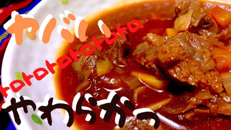 【圧力鍋レシピ】クッキングプロで牛スジ赤ワイン煮込みのはずがシチュー!?/玉ねぎ丸ごとスープも