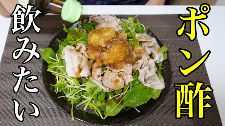 ポン酢を飲みたいときは豚しゃぶサラダに限るよね