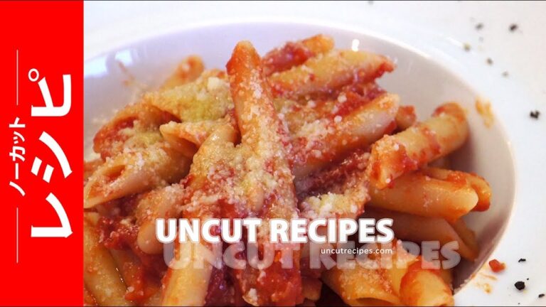 白インゲン豆とトマトソースパスタのレシピ  |  ノーカットレシピ