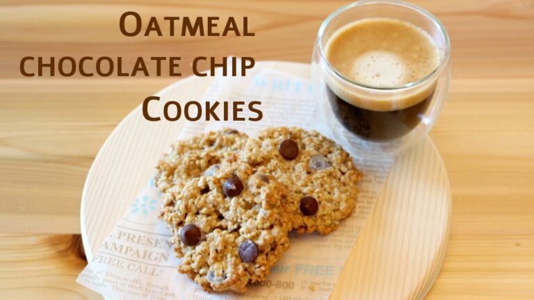 オートミールチョコチップクッキーの作り方｜【Eng Sub】Oatmeal Chocolate Chip Cookie 오트밀쿠키::簡単!【お菓子作り】