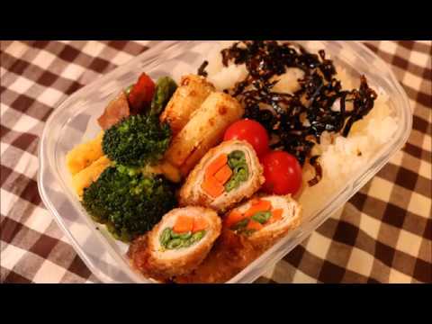 【夫のお弁当】調理動画「いんげんとにんじんの肉巻きフライ弁当」