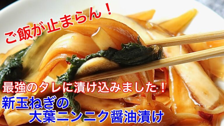 新玉ねぎの大葉にんにく醤油漬け【節約ごはん おうちごはん おかず 料理 レシピ 簡単レシピ 今日のごはん 作り置き】