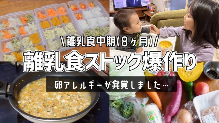 卵アレルギーが発覚しました😭【免疫療法/離乳食ストック/離乳食中期/生後8ヶ月】