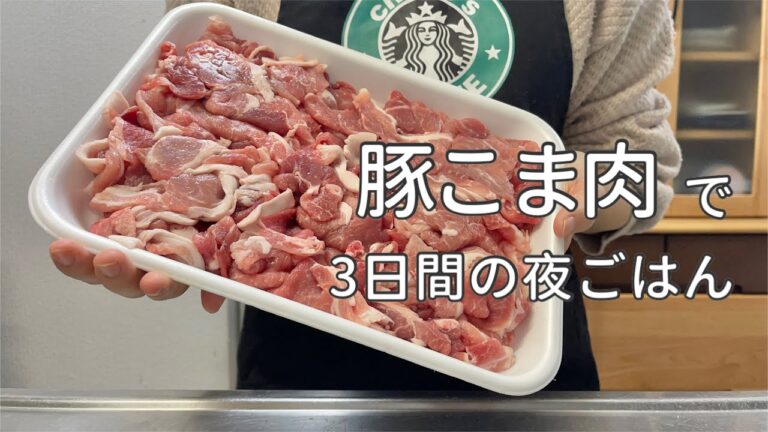 【豚こまアレンジ】食費2.5万円の夜ごはん献立