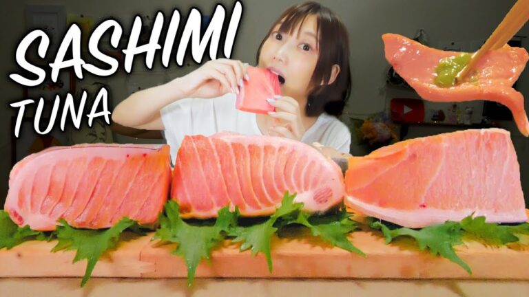 【大食い】超高級大トロ1キロそのままかぶりつく！炙り大トロ丼の甘い脂とわさび醤油がうますぎ贅沢すぎ[モッパン][LEMON SOUR SQUAD][4300kcal]【木下ゆうか】