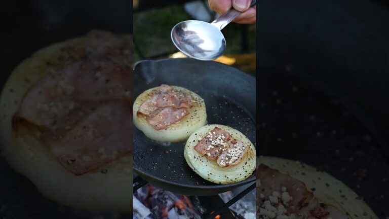 【キャンプ飯】新玉ねぎのステーキ #shorts