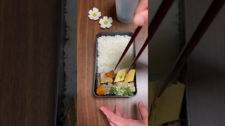 【体型キープのためのお弁当】【豆腐ハンバーグ弁当】 #お弁当記録 #お弁当詰め方 #旦那さん弁当 #ダイエット #高タンパク低脂質 #お弁当