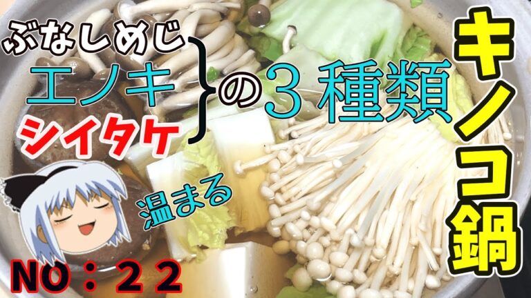【ゆっくり茶番】白ダシと醤油のキノコ鍋【ゆっくり料理】