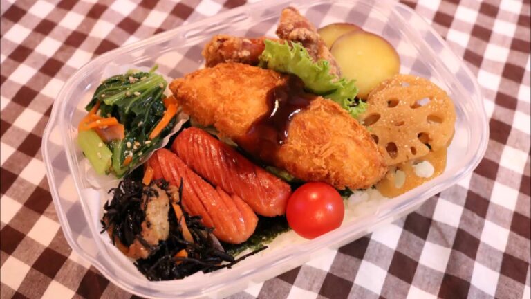 【夫のお弁当】調理動画＃37「のり弁当」冷凍フライをつくりおきで簡単弁当～bento