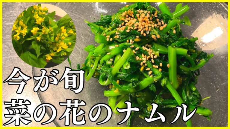 【今が旬】菜の花のナムルの作り方！春の味覚菜の花を使ったナムルを焼肉屋が紹介します。桜の季節に食べてほしい一品です。簡単なレシピなのでぜひためしてみて下さい。