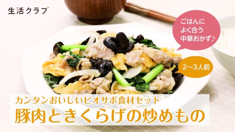 ビオサポ食材セット【豚肉ときくらげの炒めもの】