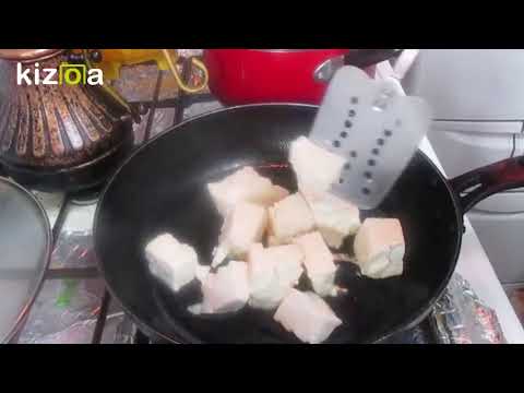 豆腐と青梗菜の炒め物