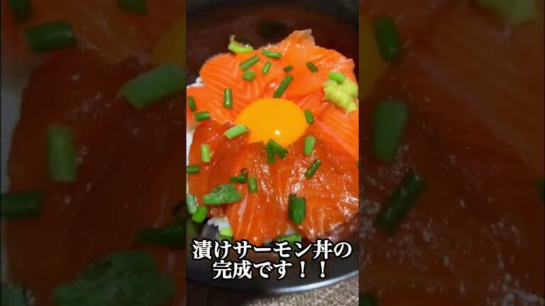 極上の一品！漬けサーモン丼を作る！！How to make the finest salmon bowl！