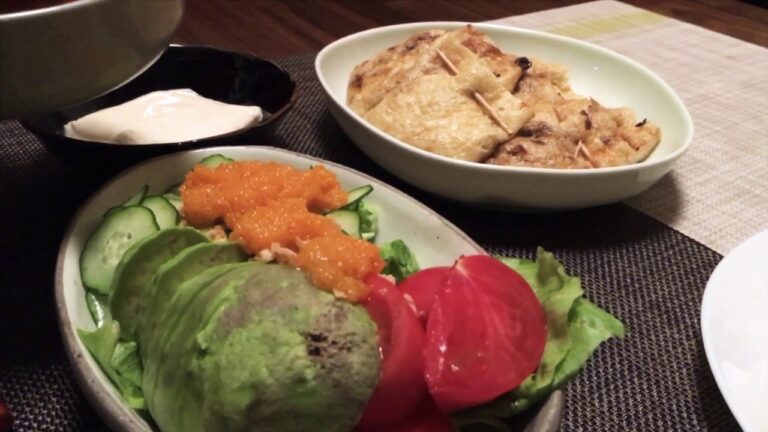 野菜サラダに『にんじんドレッシング』をかけて食べ終わるまで