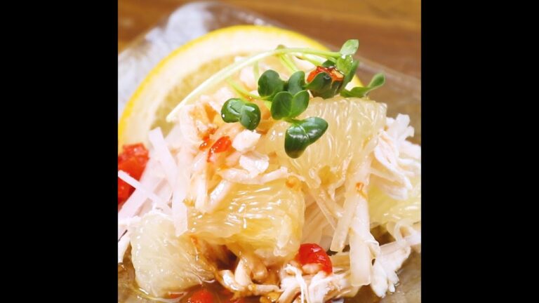 食欲そそるアジアンな柑橘ドレッシング♪ささみと大根のエスニックサラダ ｜ moguna[モグナ]