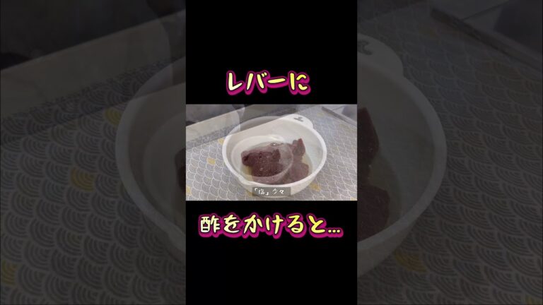 レバーに「お酢」をかけると...