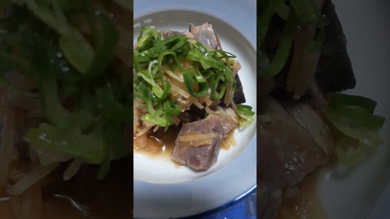 20230619 172052   カツオのたたきに甘酢ショウガとミョウガを合わせてみました！