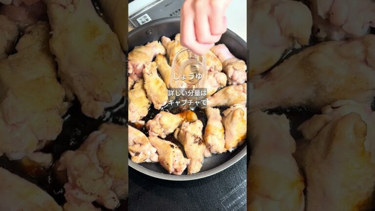 手羽元の甘辛煮作ってみた！