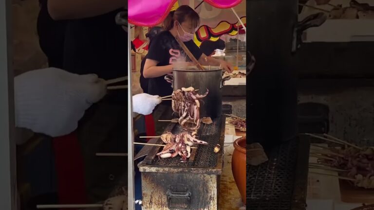 grilled squid ikayaki イカ焼き#shorts