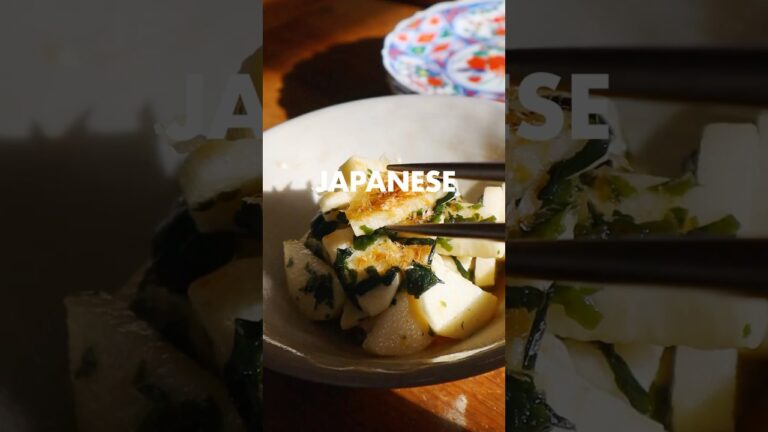 【レシピ】砂糖なし！5分で作る野菜の副菜、長芋とわかめの簡単和え　#cooking #recipe #レシピ #暮らし #料理
