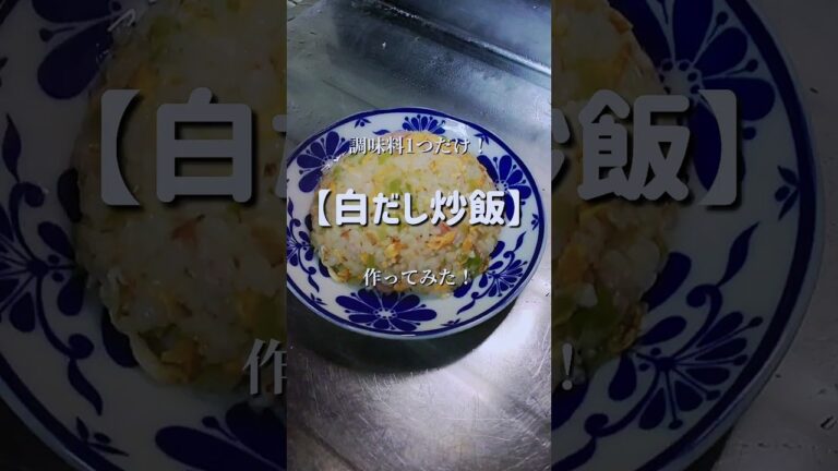 調味料1つだけ！【白だし炒飯】作ったら本格的な味だった！　#shorts