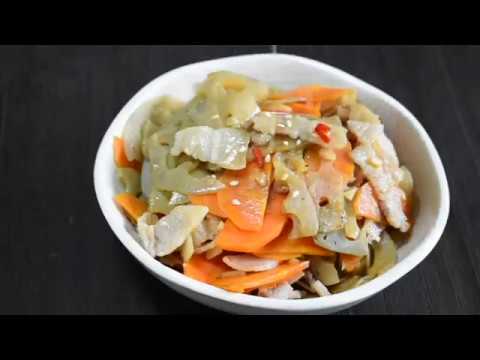 れんこんとにんじんのピリ辛炒め
