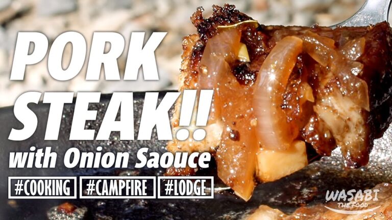 【キャンプ飯】焚き火で焼く豚肉は美味い。 |  LODGE - ロッジ - スキレット｜ASMR |