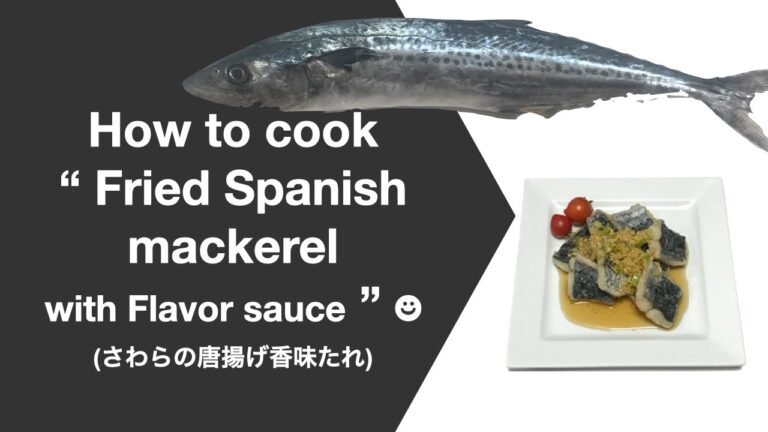 Fried Spanish mackerel  with Flavor sauce☻さわらの唐揚げ香味ソース