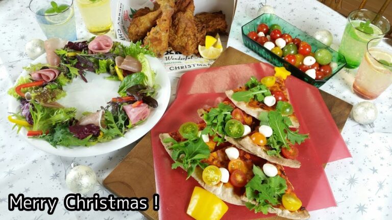 ☆【季節のイベント】クリスマスツリーピザ&リースサラダ