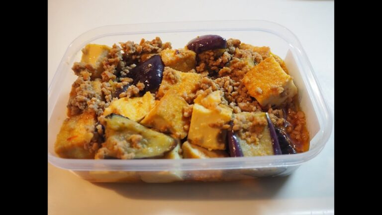 料理vlog:茄子の肉みそ炒め。