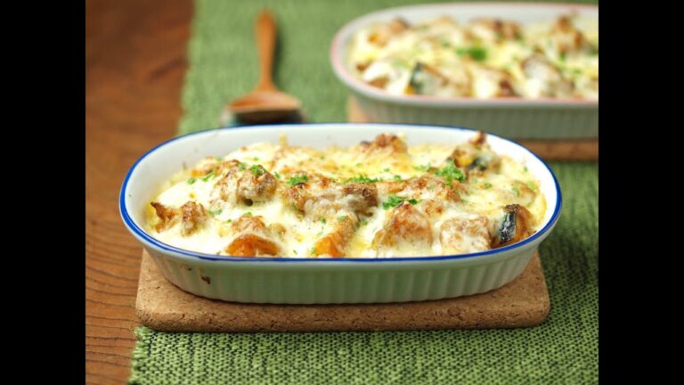 シナモンチキンとかぼちゃのグラタン