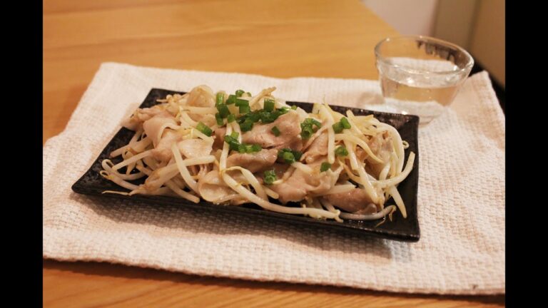 豚肉ともやしのポン酢蒸し