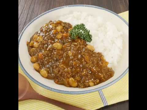 フライパンで10分！ミンチとお豆のカレー