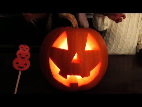 ハロウィン🎃手作りジャックオランタン☆大きなカボチャで！？/ジャックオーランタン（ジャック・オ・ランタン）の作り方☆DIY☆Jack-o'- Lantern☆ハロウィン【7216つうしん】