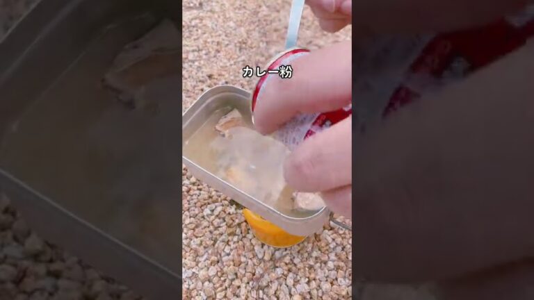 【キャンプ飯】この味知らなきゃ損！サバ缶カレーライス🍛 #shorts