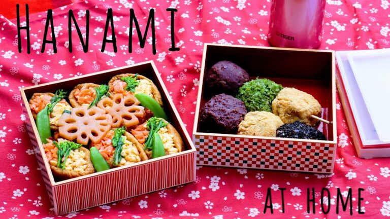 #５ 【三色いなりとおはぎの花見弁当】南半球は春です！HANAMI picnic at home🌸
