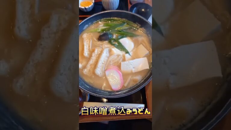 珍しいお味！白味噌煮込みうどん🎵#味噌煮込みうどん