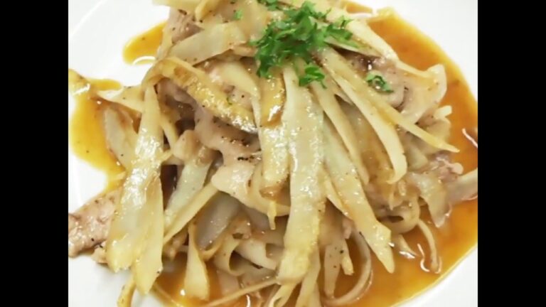 豚肉とごぼう酒蒸しドレッシングかけ/ドンキッチン