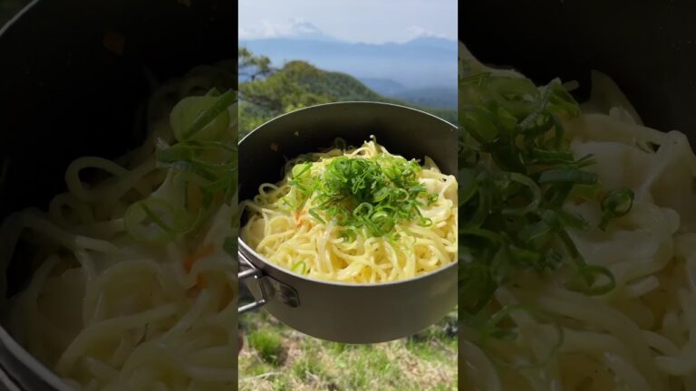 【山ごはん】海鮮塩焼きそばを作ったよー