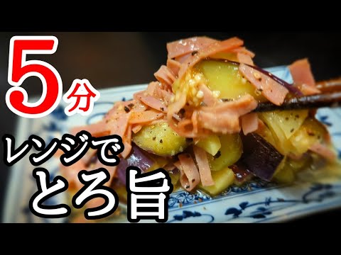 茄子のとろ旨レンジ蒸しの作り方！後一品に直ぐ作れる簡単レシピ